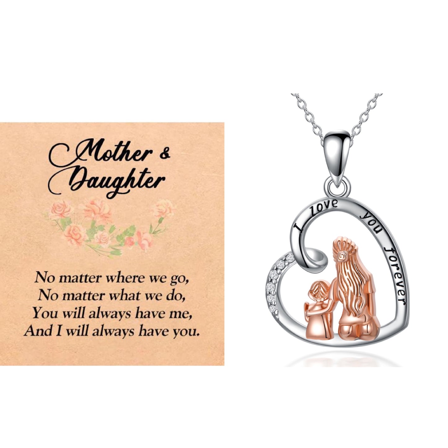 Heart Shaped Mother's Day Necklace Gift In Two Colors