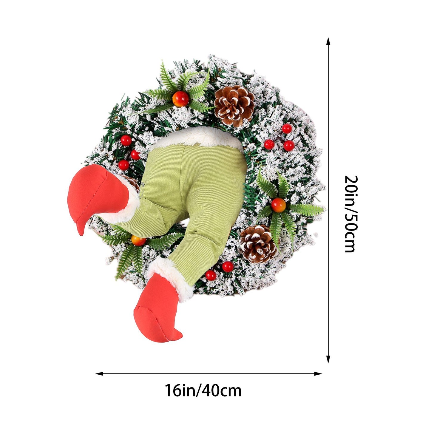 Cotton Linen Christmas Thief Burlap Stealer Design Pendant Hanging Ornament Home Front Door Wreath Hoop Xmas Decoration