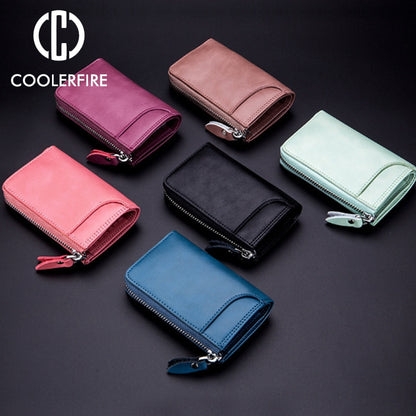 Fashion Elegant Women Short Leather Wallet Portable Solid Color Purse Hot Female Change Purse Lady Clutch PJ041