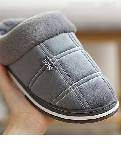 Men's shoes Home slippers Large Size 45-50 Adult slipper plush Winter Gingham Male Indoor slippers for men Factory Outlets House