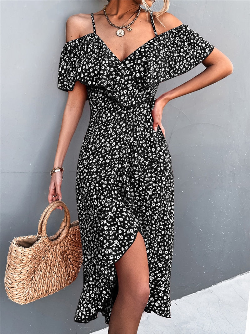 Spring Summer Sexy Straps Dress Women