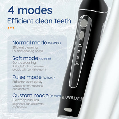 Mornwell Portable Oral Irrigator With Travel Bag Water Flosser