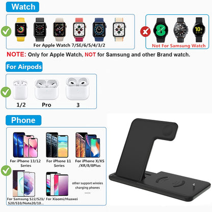 Fast Wireless Charger Stand For iPhone  Apple Watch