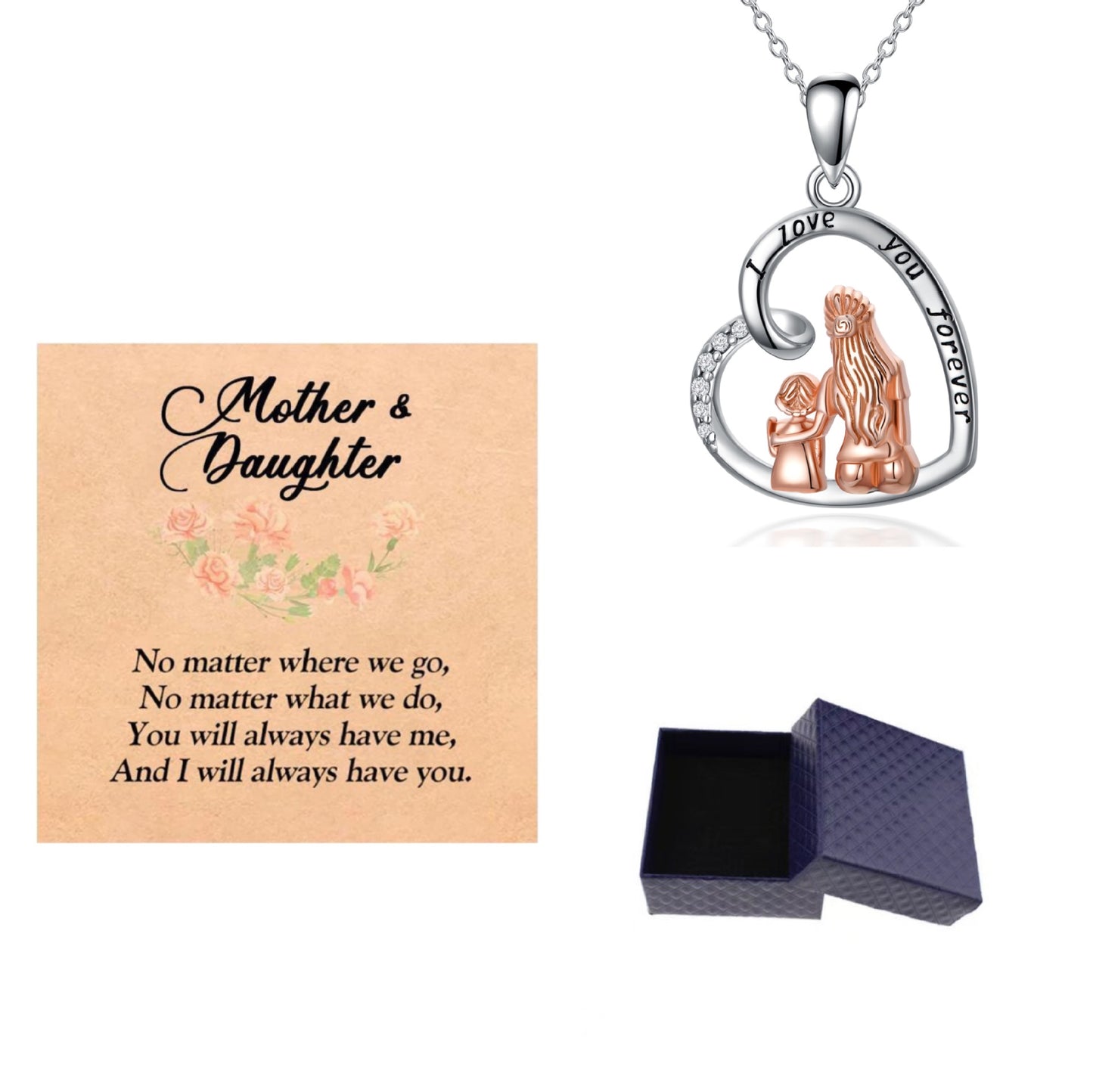 Heart Shaped Mother's Day Necklace Gift In Two Colors