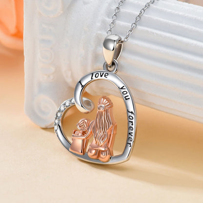 Heart Shaped Mother's Day Necklace Gift In Two Colors