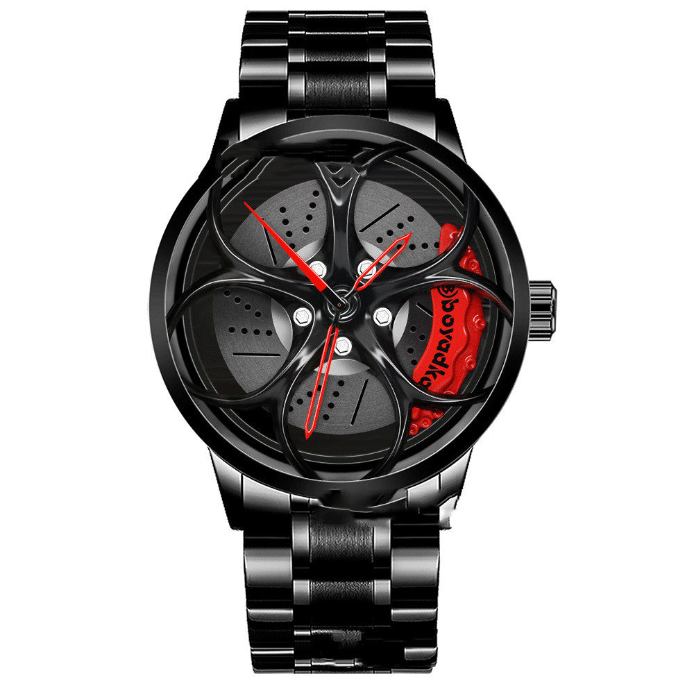 Men's And Women's Fashion Creative Wheel Waterproof Watch