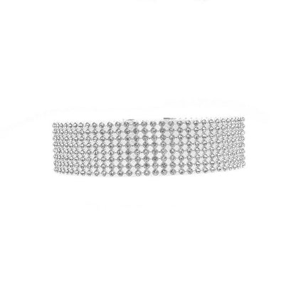 Full Crystal Rhinestone Choker Necklace "Wedding Jewelry"