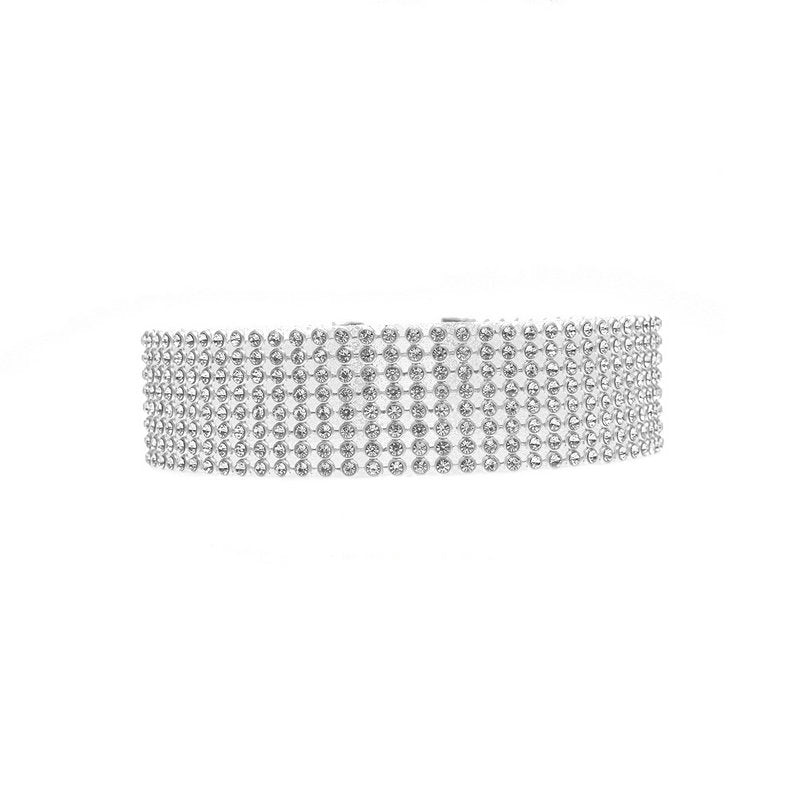 Full Crystal Rhinestone Choker Necklace "Wedding Jewelry"