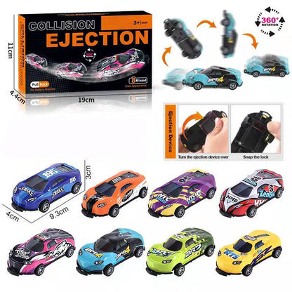 Flip Stunt Car Alloy Pull Back 4wd Racing Car Model Cool Graffiti Friction Diecasting