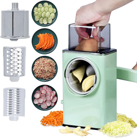 Multifunctional Drum Vegetable Slicer Spiralizer Cutter Rotary Vegetable