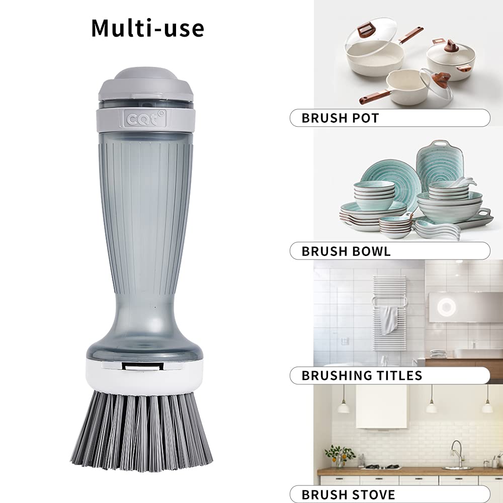 Pot Brush Dish Brush Dish Scrub Brush With Soap Dispenser