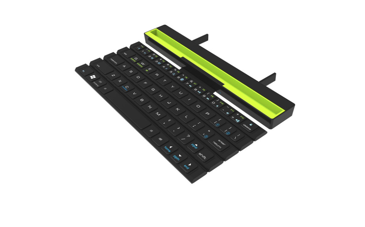 Outdoor Office Portable Folding Wireless Reel Keyboard