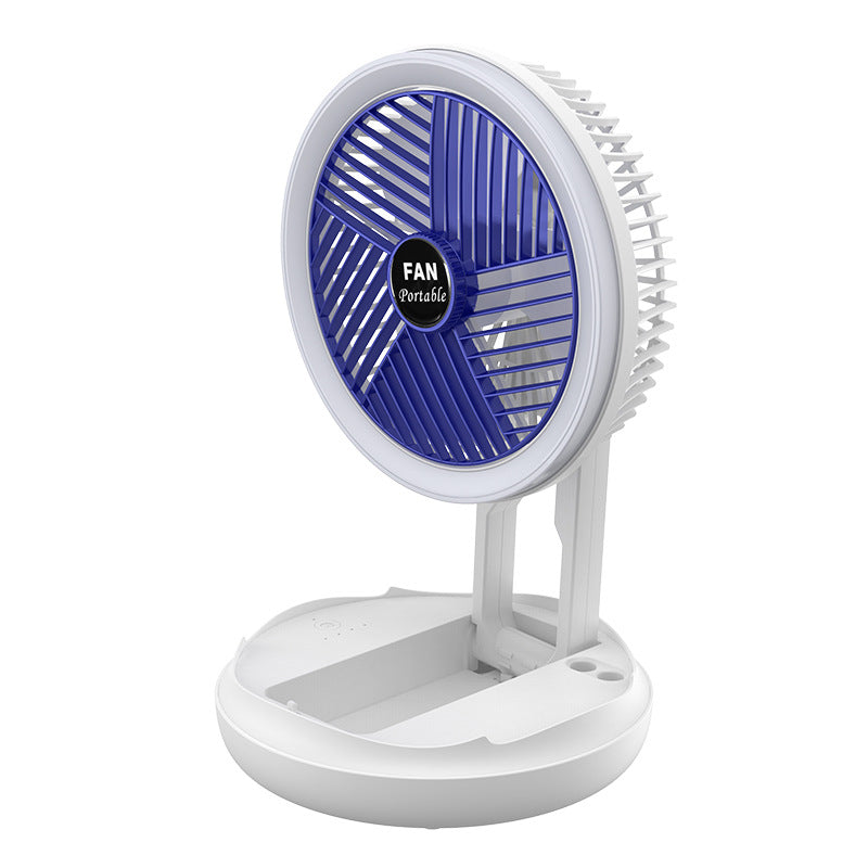 Fan With LED Light 4 Speed Adjustable For Home Room Air Cooler Fan