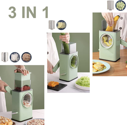 Multifunctional Drum Vegetable Slicer Spiralizer Cutter Rotary Vegetable