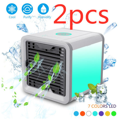 Mini Air Cooler Conditioner Office Desktop Leafless Fan