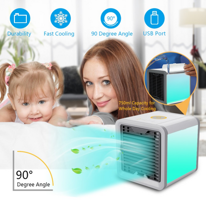 Mini Air Cooler Conditioner Office Desktop Leafless Fan