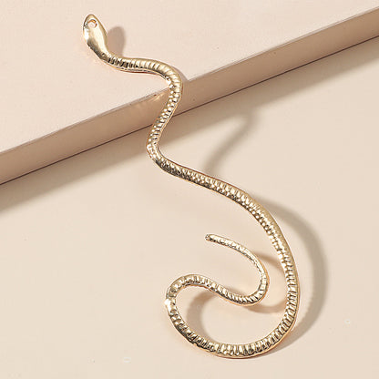 Non-hole Ear Clip Vintage Zircon Snake-shaped