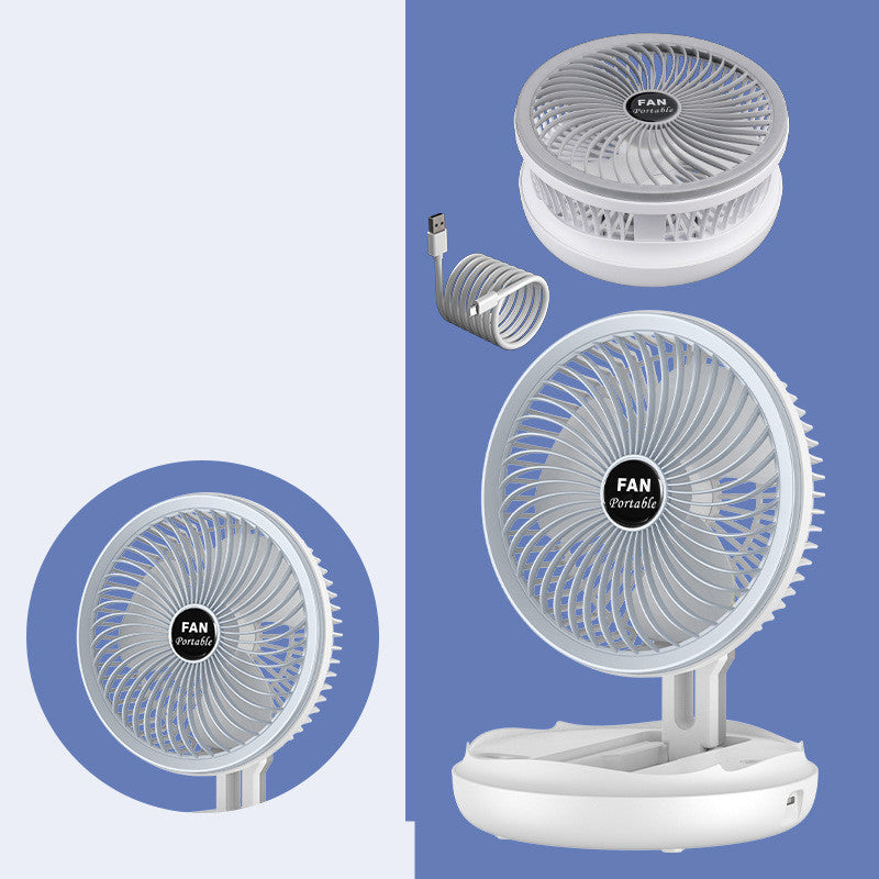 Fan With LED Light 4 Speed Adjustable For Home Room Air Cooler Fan