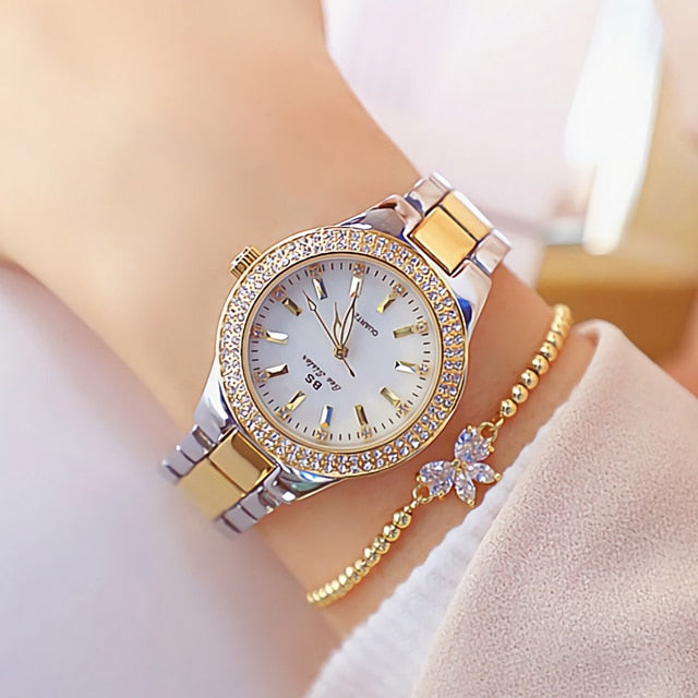 Wrist Watches Dress Gold Watch Crystal Diamond Watch