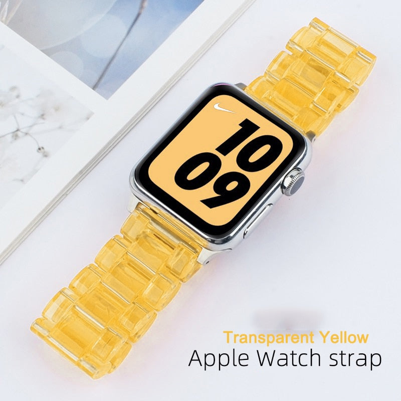 Transparent Resin Watch Band for Apple Watch