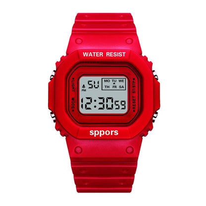 Transparent Digital Watch Square