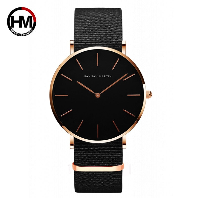 Brand Fashion Simple Japan Quartz Movement Watch Reloj Mujer Montre Femme Leather Strap Clock Women Analog Waterproof Wristwatch