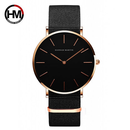 Brand Fashion Simple Japan Quartz Movement Watch Reloj Mujer Montre Femme Leather Strap Clock Women Analog Waterproof Wristwatch