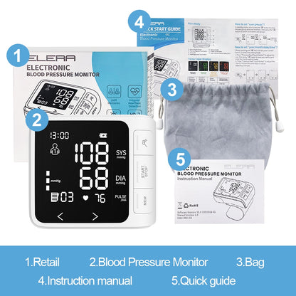 Wrist Blood Pressure Monitor Heart Rate