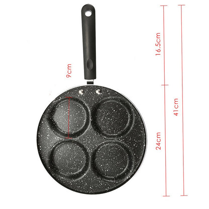 4 Hole Frying pan Cooking Pot Non-Stick Pancake Maker Home Breakfast Egg Burger Pot for Gas Stove Induction Cooker Cookware