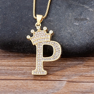 Alphabet Pendant Chain Necklace