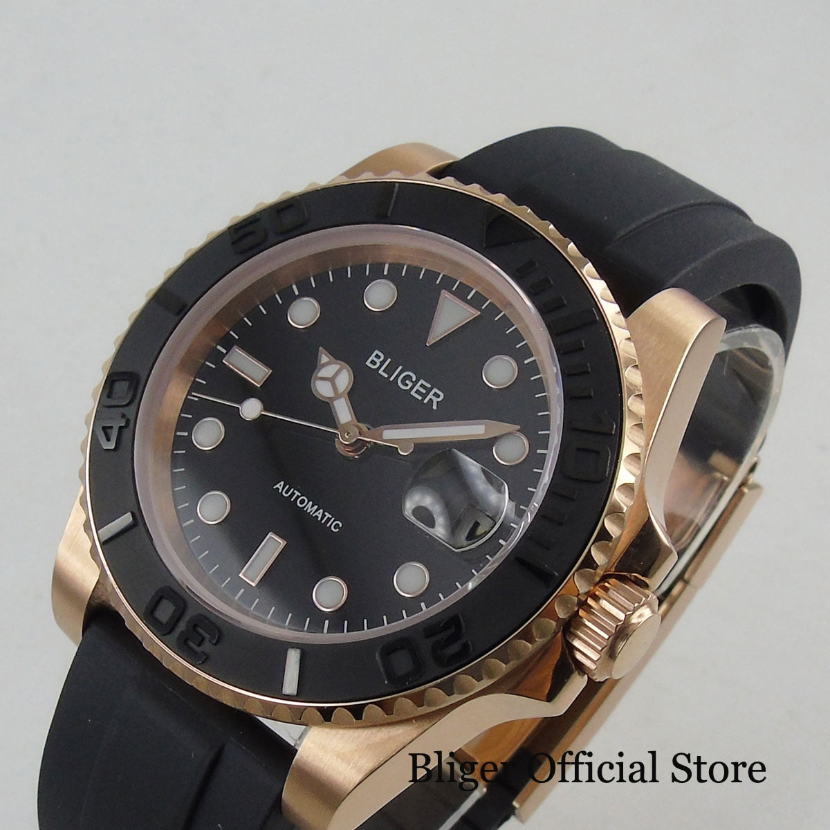 Rose Gold Case Automatic Watch