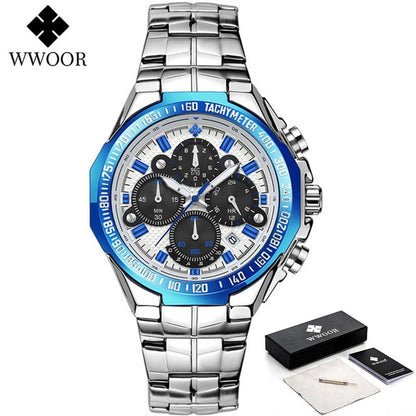 Top Brand Luxury Gold Full Steel Waterproof