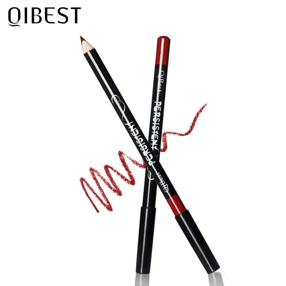 QIBEST 12Colors Lip Liner Lip Makeup Long-lasting Matte Lipliner Pencil Waterproof Moisturizing Lipstick Contour Cosmetics TSLM2