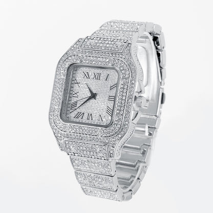 Men Hip Hop Men Iced Out Watches Luxury Date Quartz