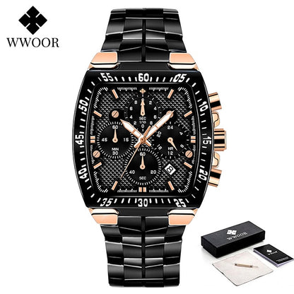 Top Brand Luxury Gold Full Steel Waterproof