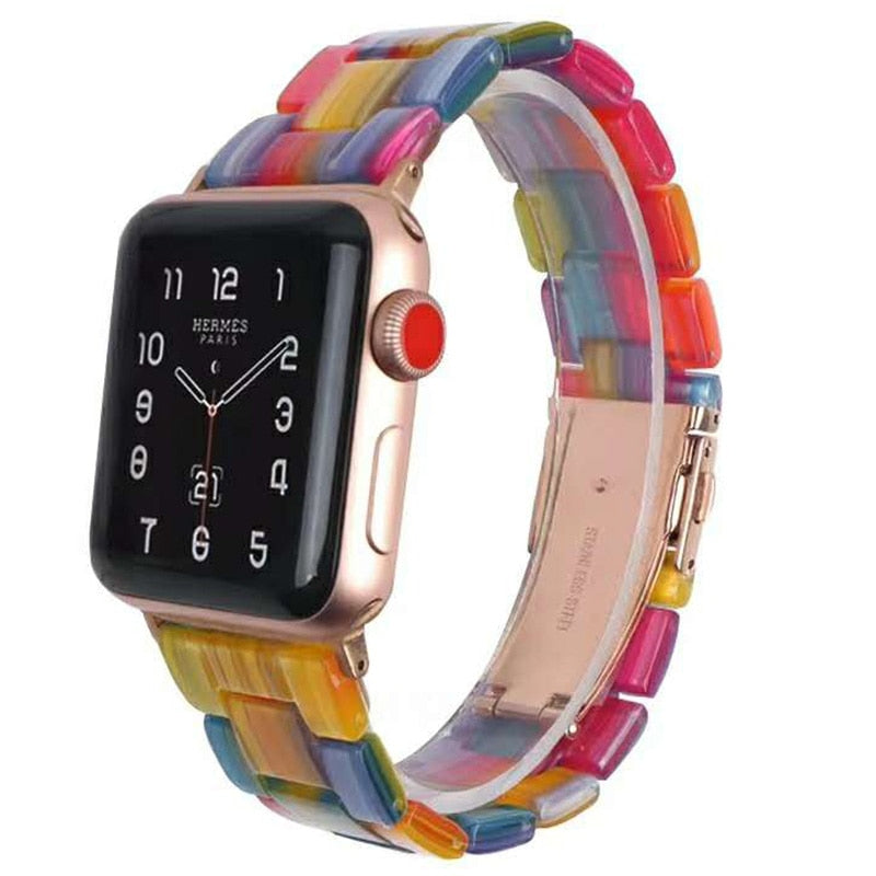 Transparent Resin Watch Band for Apple Watch