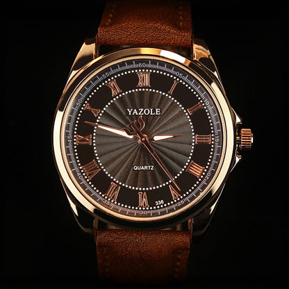 Fashion quartz Luxury classic dial mens watch for business watch with leather wristband watch