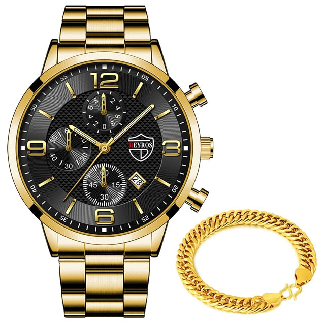 Luxury Gold Bracelet Business Watch