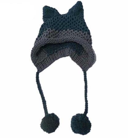 Cute Fox Ears Beanie Winter Warm