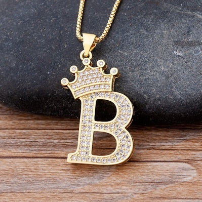 Alphabet Pendant Chain Necklace