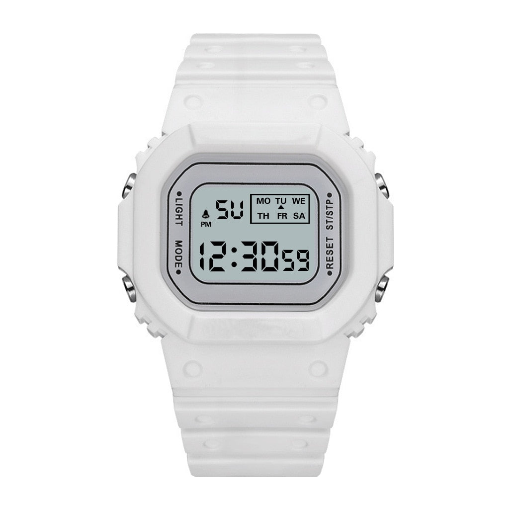 Transparent Digital Watch Square