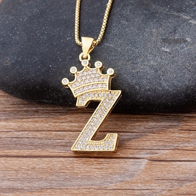 Alphabet Pendant Chain Necklace