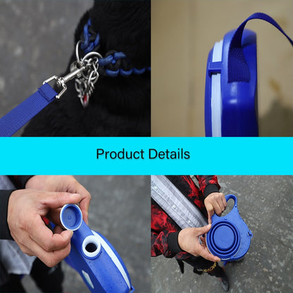 Dog Leash With Water Bottle Bowl Portable Nylon Pet Leash for Dogs Cats Outdoor Walking Travel Pet Traction Rope Dog Accessories