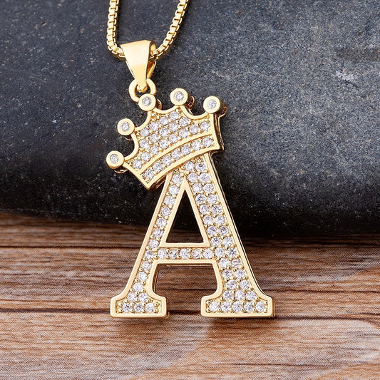 Alphabet Pendant Chain Necklace