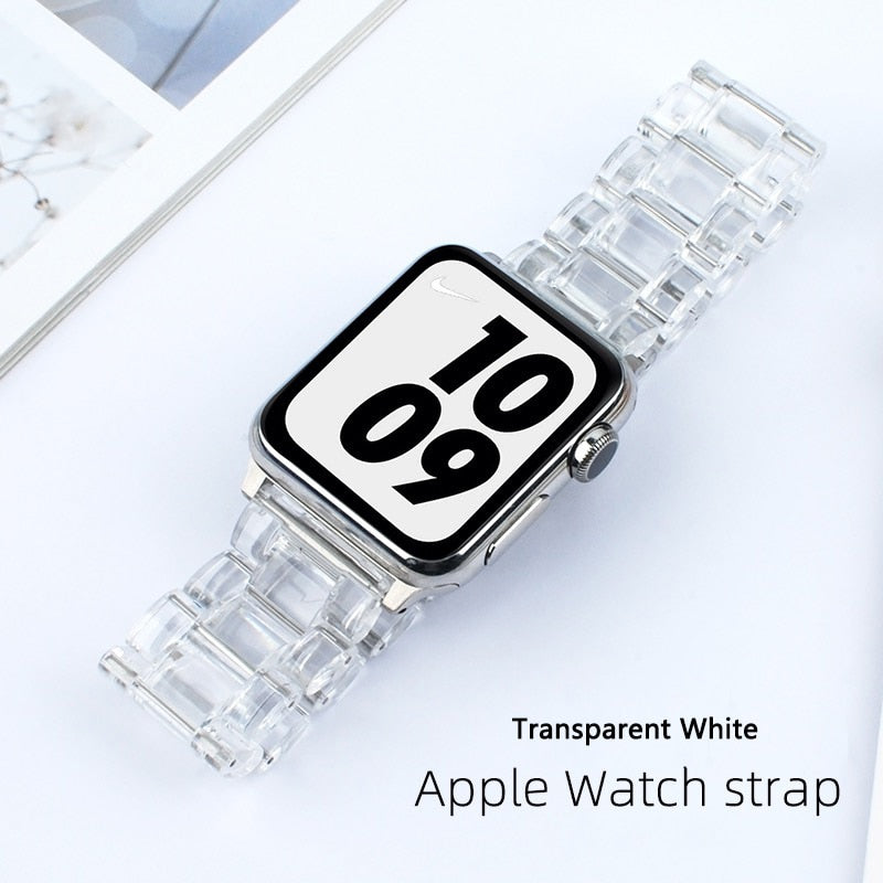 Transparent Resin Watch Band for Apple Watch