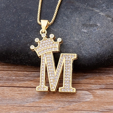 Alphabet Pendant Chain Necklace