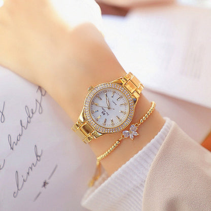 Wrist Watches Dress Gold Watch Crystal Diamond Watch