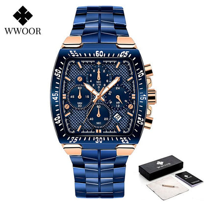 Top Brand Luxury Gold Full Steel Waterproof