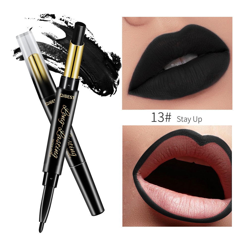 Waterproof Lipstick Pen 2 In 1 Lipstick Pen Lip Liner Lipstick Pencil