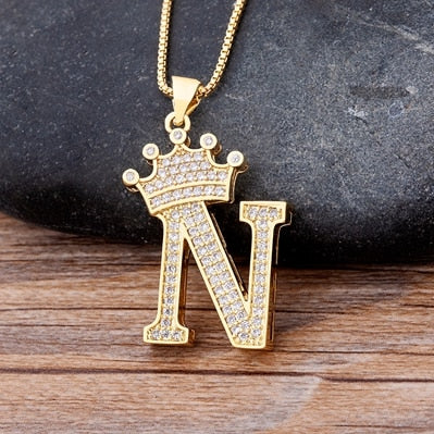 Alphabet Pendant Chain Necklace